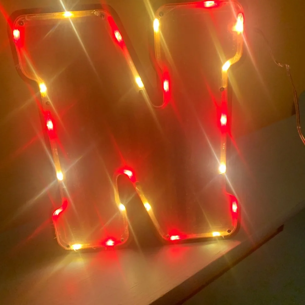 Colorful LED Letter N Light